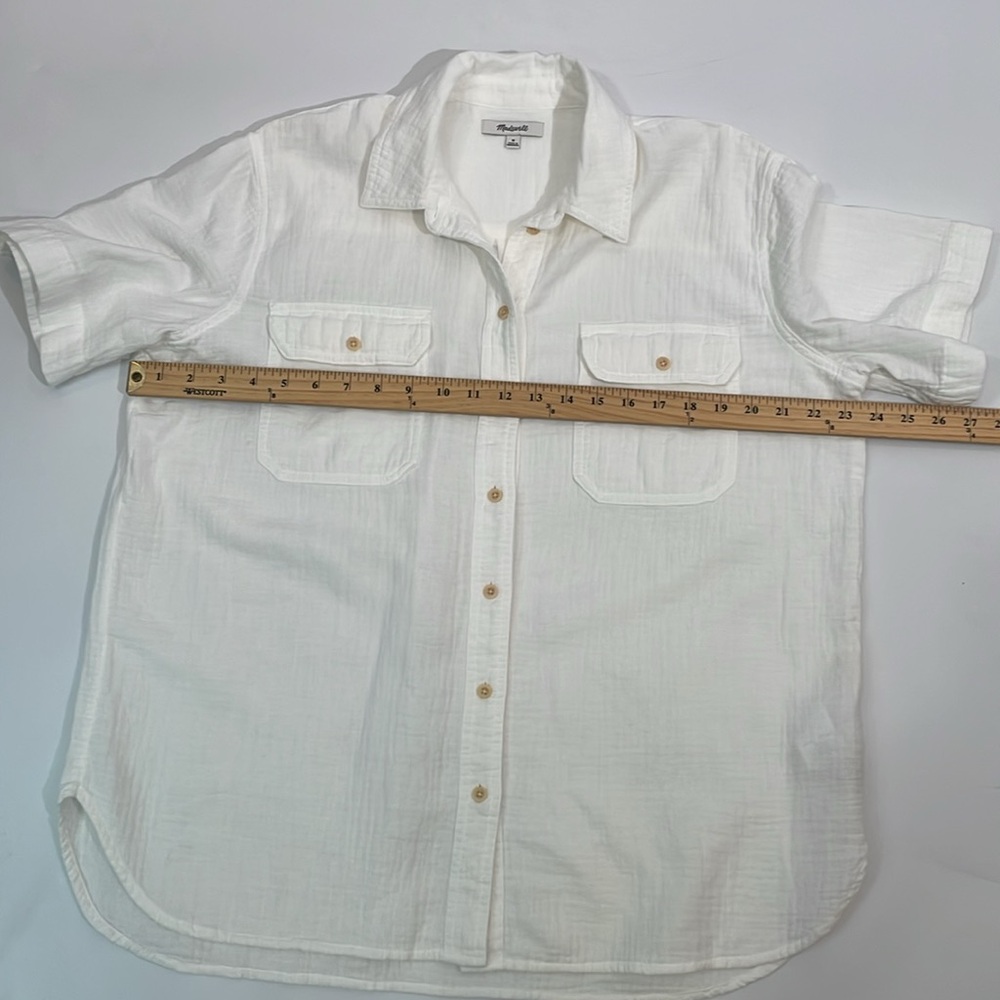 Madewell White Button Down Shirt - Picture 5 of 8
